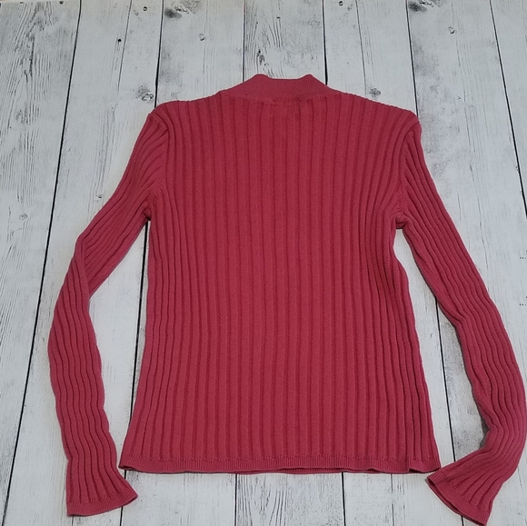 Van Heusen Cable Knit Womens medium sweater Red to pink in color - Picture 2 of 8